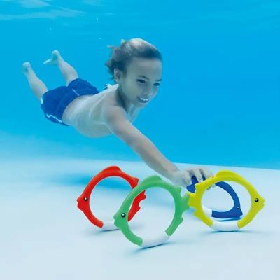 Juguetes de verano para deportes al aire libre, anillos de natación de peces, anillos de buceo, juguetes acuáticos, anillos, juegos deportivos submarinos para niños, juguetes de buceo para niños proveedor