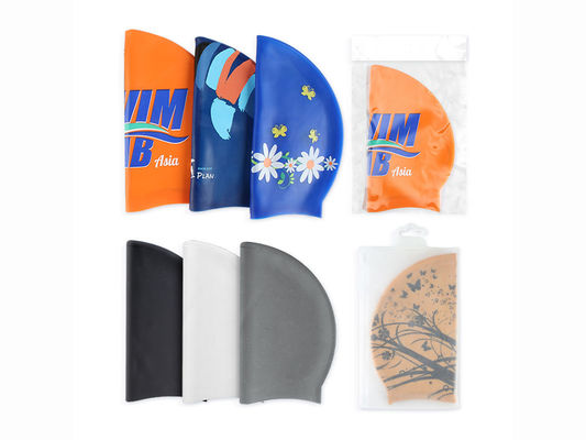 Gorro de natación de silicona con colores de logotipo personalizables, 17 colores en stock, personalización flexible, producción rápida el proveedor